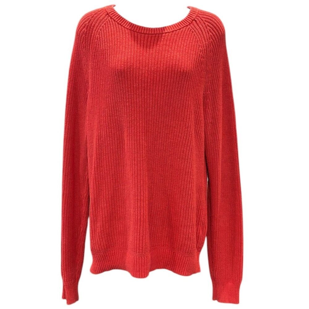 Uniqlo Knit Sweater | Orange Pullover Long Sleeve Women’s Size M